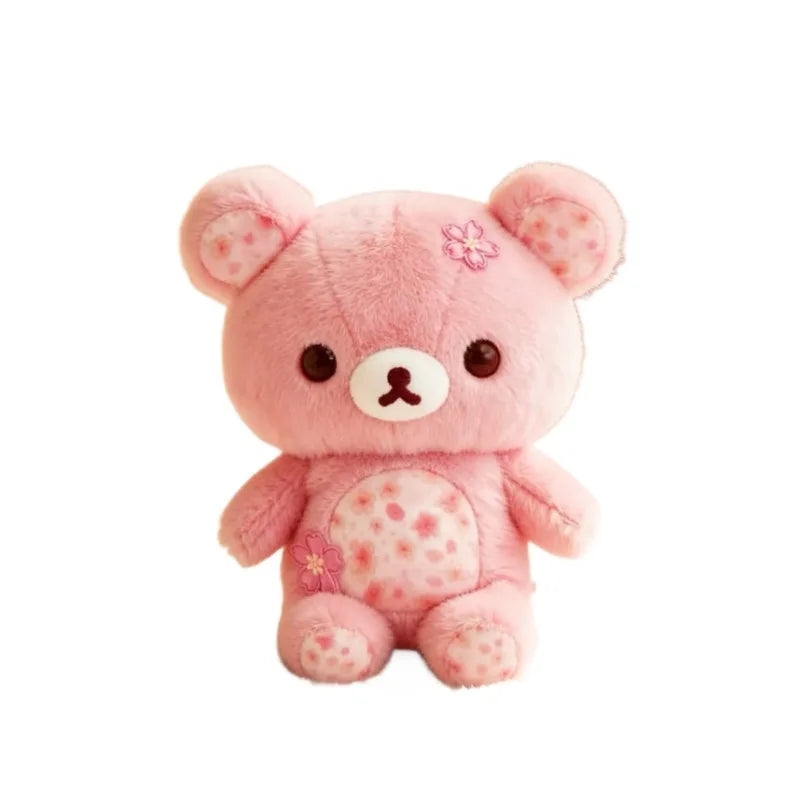 Rilakkuma Pink Cherry Blossom Floral Bear Plush Toy Stuffed Animal Soft Sleeping Hug Pillow Doll Birthday Gift For Women