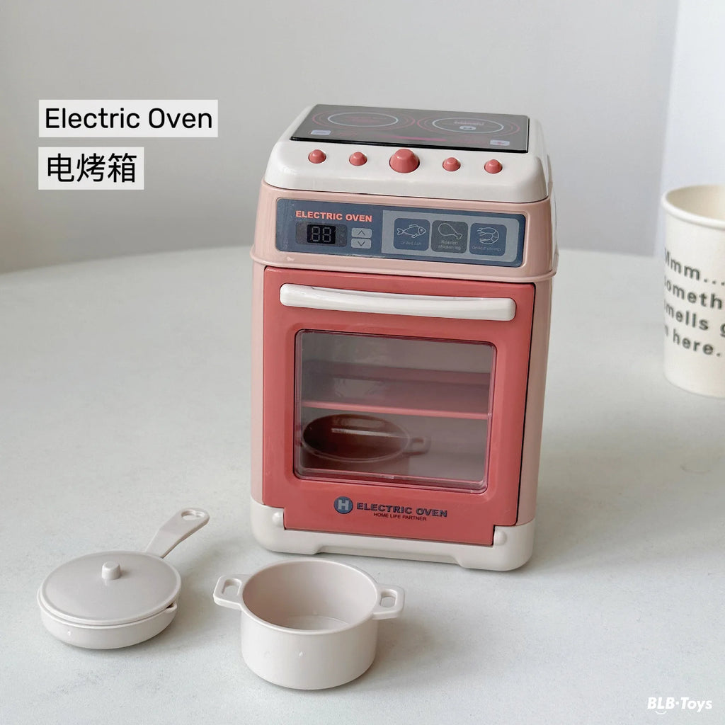 Kids Simulation Kitchen Appliances Sets Toy Mini Blender Coffee Maker Washing Machine Pretend Play Creative Electric Game Gift