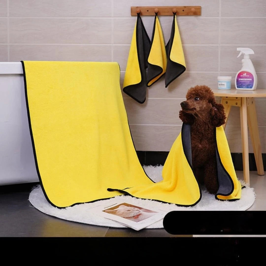 New 1-3pcs Pet Dog Absorbent Towel Microfiber Dog Bathing Towel Dog Bathrobes Wiping Cloth Pet Towel
