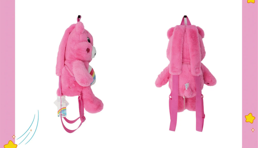 40cm Care Bears Plush Backpack Cute Cartoon Stuffed Bear Schoolbag Shoulder Bag Ideal Birthday & Early Education Gift for Kids