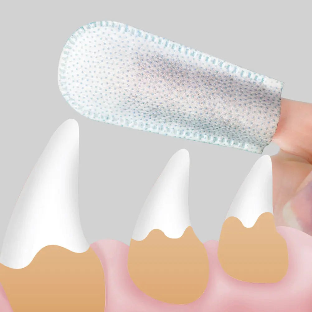 50Pcs Pet Finger Toothbrush Dental Wipes Professional Dog Cat Reusable Convenient Portable Household Toothclean Wipes
