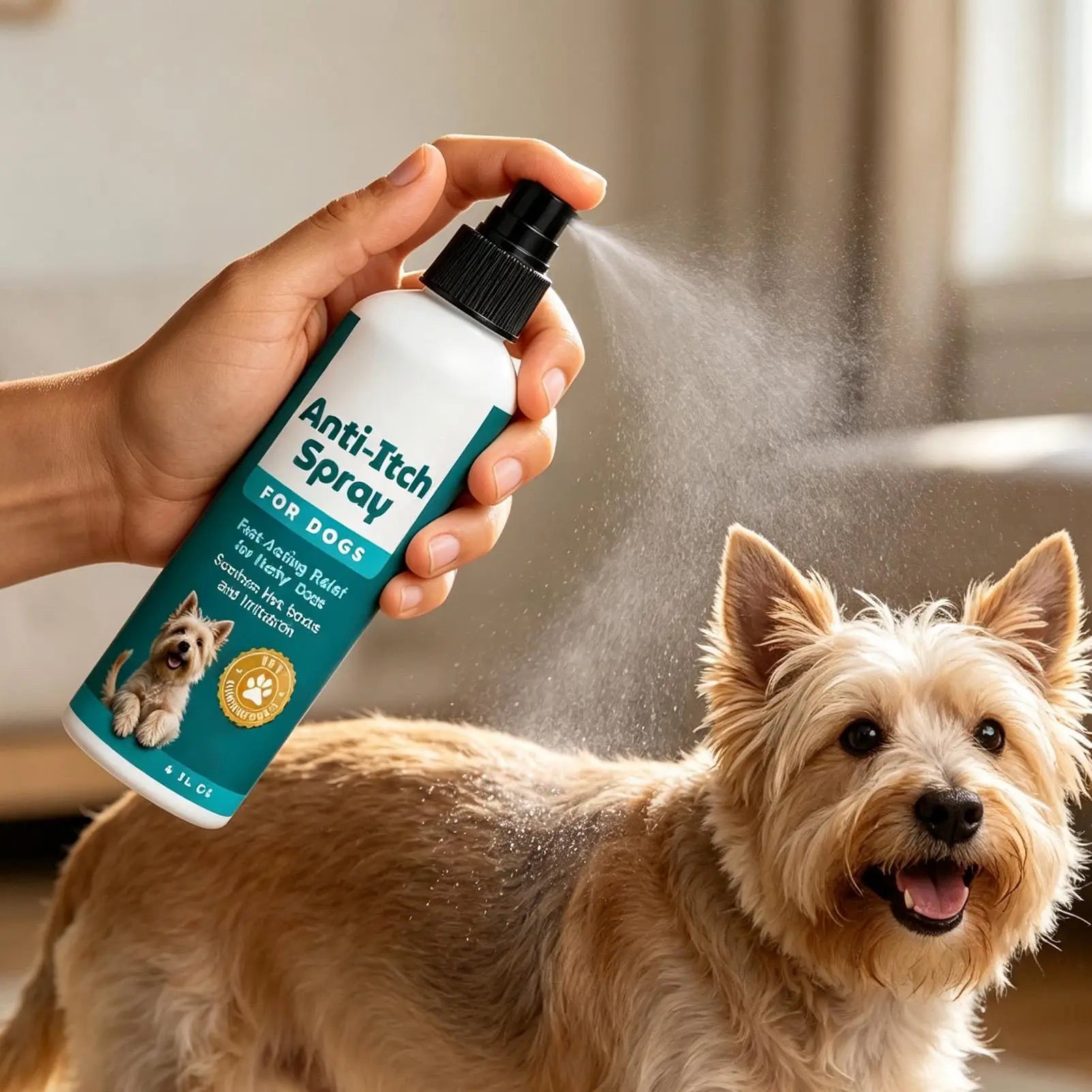 120ml Pet Irritation Relief Care Mist Puppy Skin Care Spray Dog Anti Itch Spray for Veterinary Daily Grooming Travel Indoor