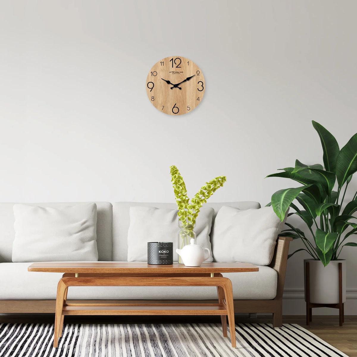 Modern Wood Grain Texture Pattern Wooden Wall Clock 10-16inch , No Second Hand Design, Silent Without Ticking, Battery Powered, Suitable for Living Room, Bedroom, Kitchen, Home Decoration, Silent Quartz Clock, Holiday Gift, M