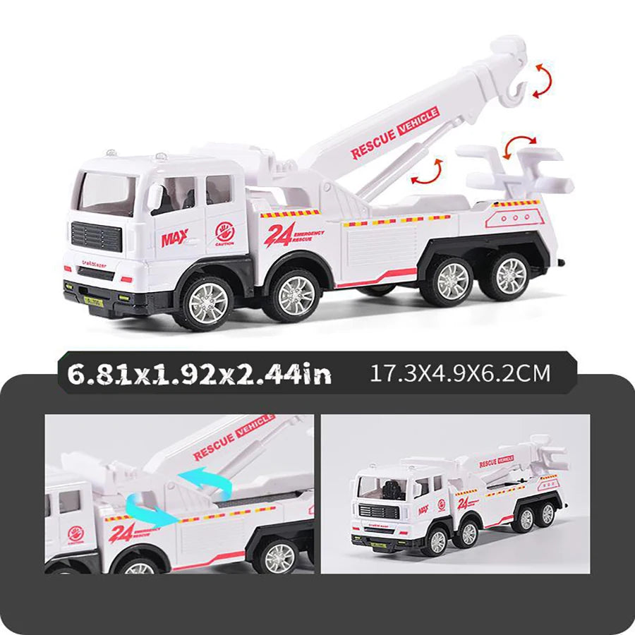 1pc Children's  Toys Inertia Car Sanitation Garbage Truck Cleaning Sprinkler Rescue Car Simulation Car Toy Model Boys' Gifts Puz