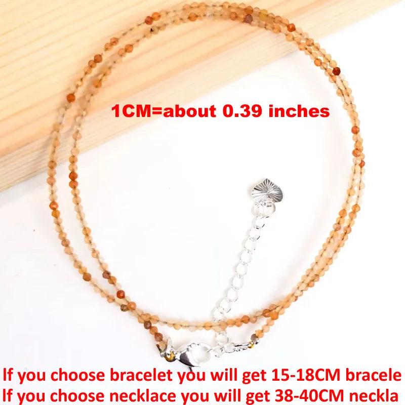 Fashion Women Bracelet necklace 2-3mm mini Cut angle beads tourmaline agate zircon natural pearl crystal Beaded Jewelry gift