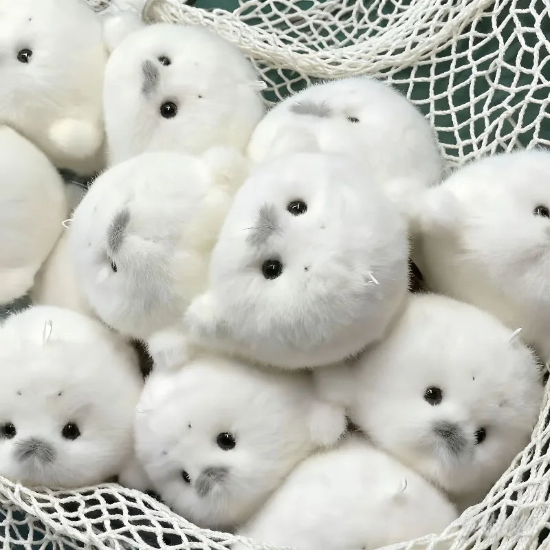 1pc Cute Baby Seal Doll Plush Toy Pendant Simulation Ocean Toy Souvenir Seal Pendant Gifts Doll Bag Pendant for Kids or Adults
