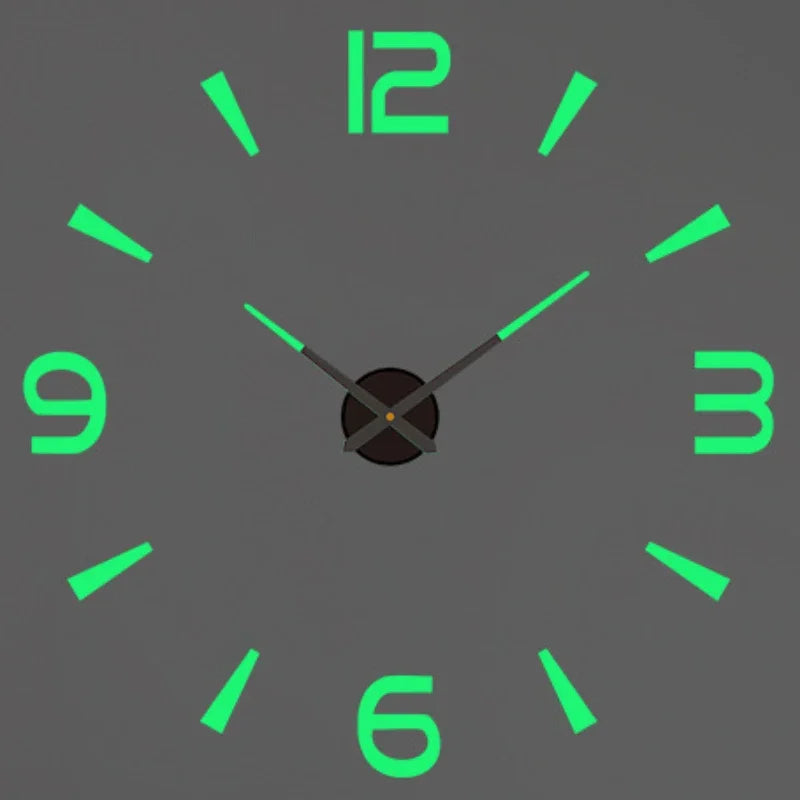 2D/3D Large Roman Numeral Acrylic Mirror Wall Clock Sticker Fashion DIY Quartz Clocks Watch Home Decoration Living Room Stickers