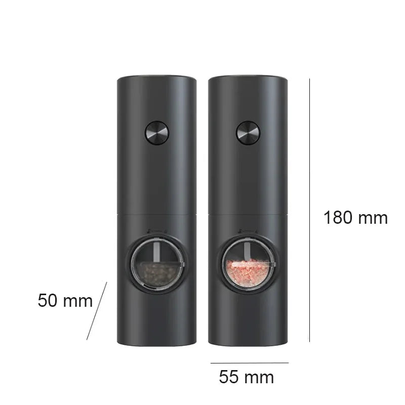 1/2 pcs Electric Automatic Salt and Pepper Grinder Set Led Light Grinder Set Spice Mill Adjustable Spices Grinder Kitchen Tools