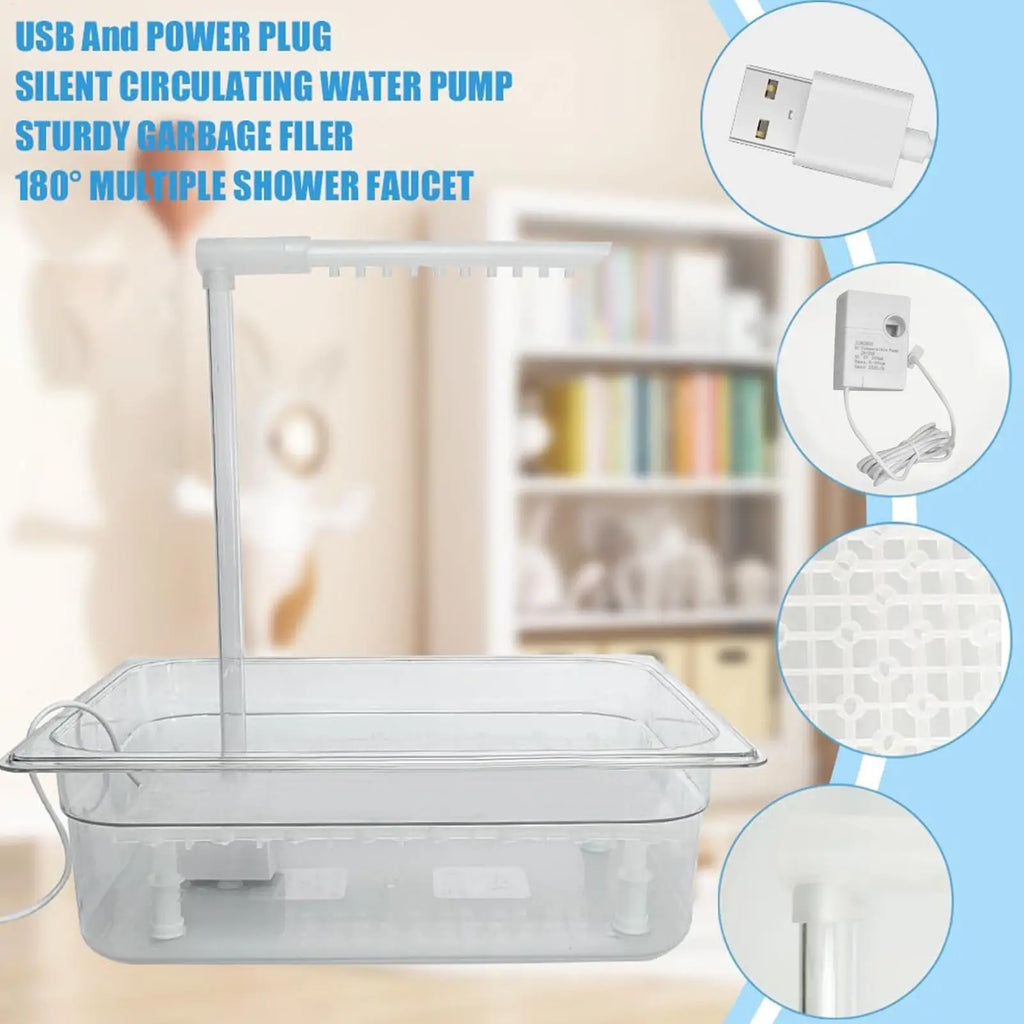 Automatic Bird Shower Tub Automatic Birdbath With Governor Bird Automatic Bathtub Swimming Pool For Small Pets Birds Parrots