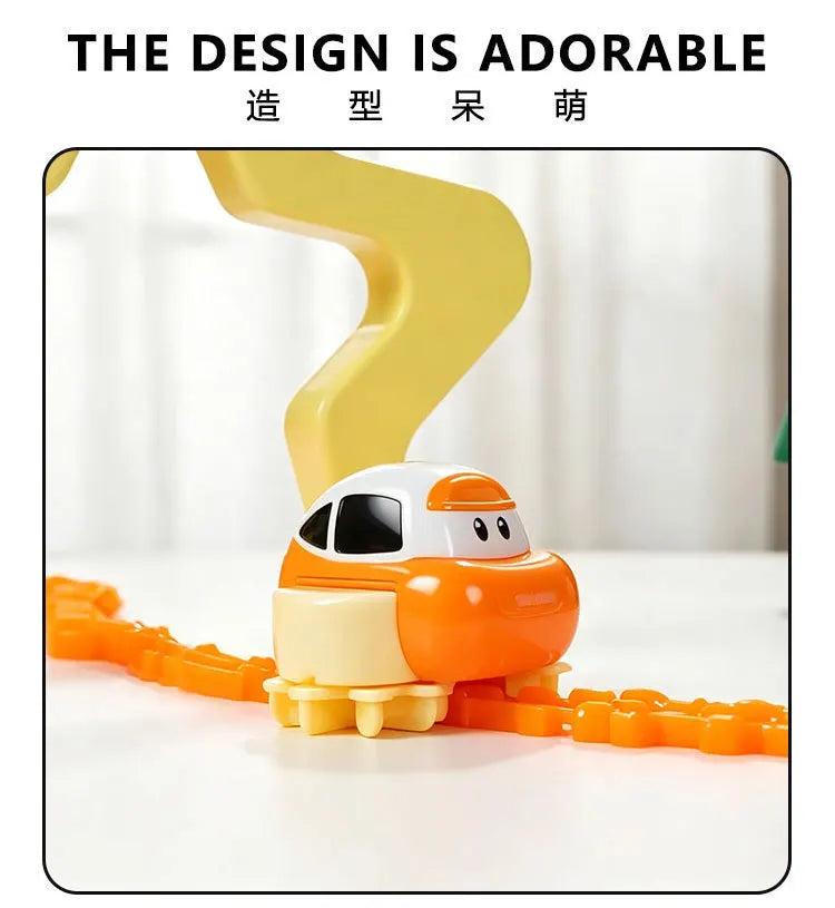 DIY Slime Track Car Toy, Draw Your Own Race Track with Paste, Electric Car, STEM Creative Building Kit