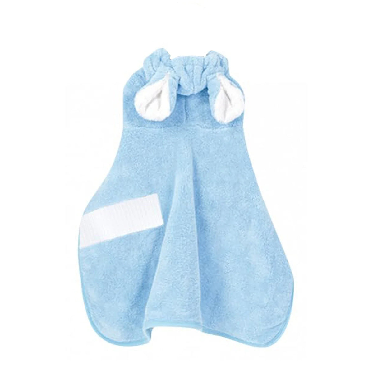 Pet Bathrobe for Dogs and Cats Super Absorbent Pet Dog Bath Towel Hooded Coat Adjustable Collar and Belly StrapXS To L