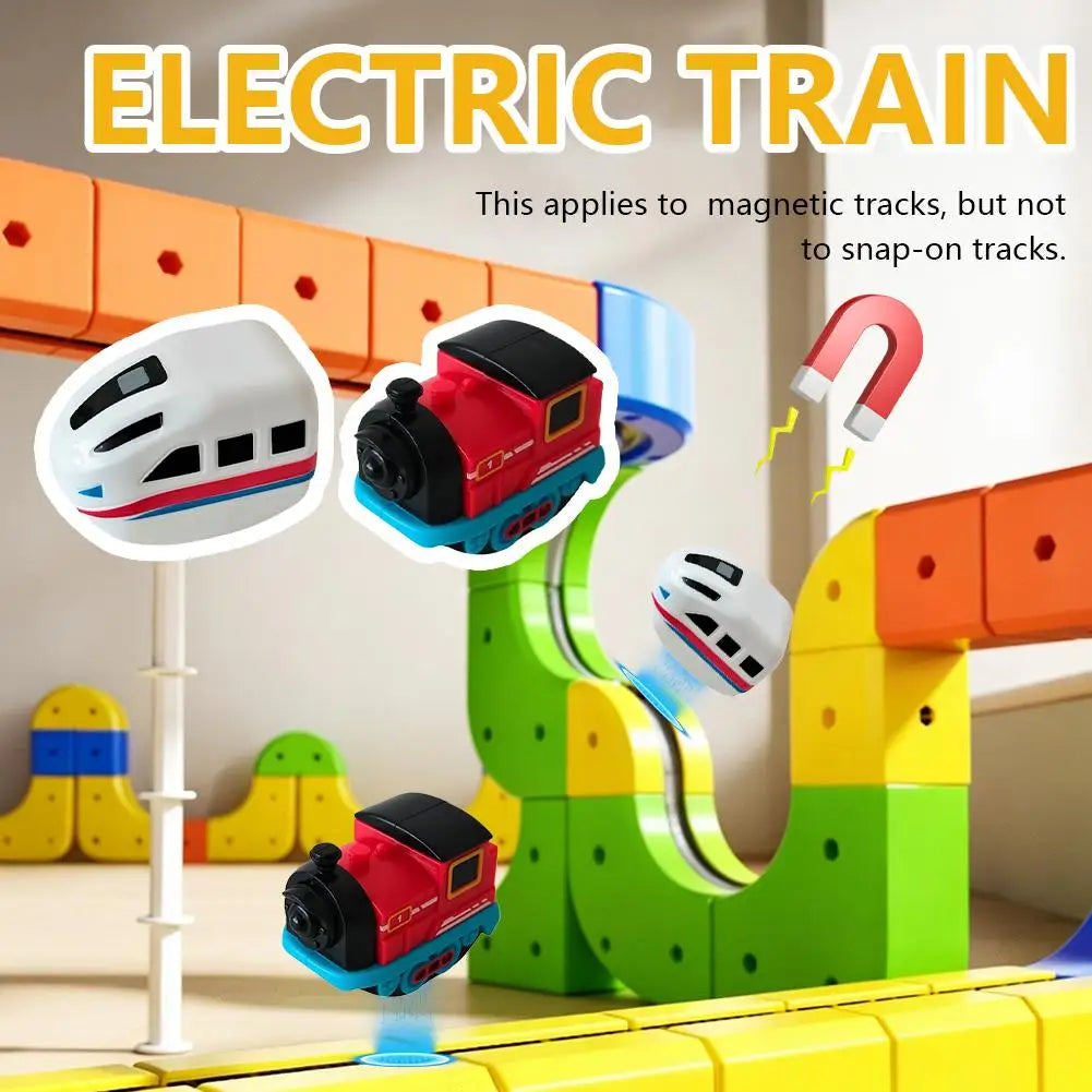 Magical Train DIY Race Car Magical Track Car Toys,Flexible Car Track Track Building Kits 3D Building Tracks Cube Rails Toys
