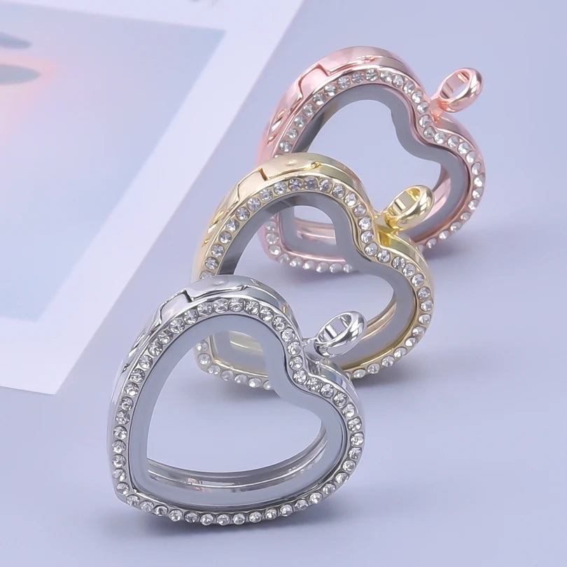 10Pcs/Lot Openable Round Living Reliquary Picture Locket Pendant Glass Floating Cremation Urn Medaillon Colgantes Jewelry Making