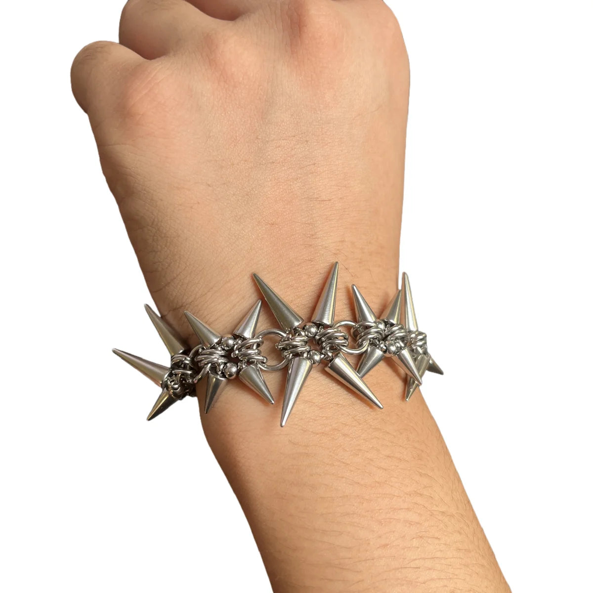 Punk Grunge Rock Rivet Chain Earrings Cool Fashion Handmade Geometric Necklace Goth Charm Jewelry Hip Hop Accessories
