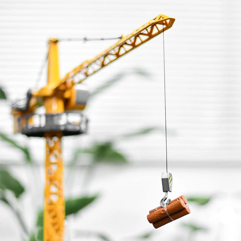 Engineering Diecast Tower Crane Forklift Bulldozer Excavator Vehicle Model Toys for Boys Alloy+Plastic Tractor Inertial Driving