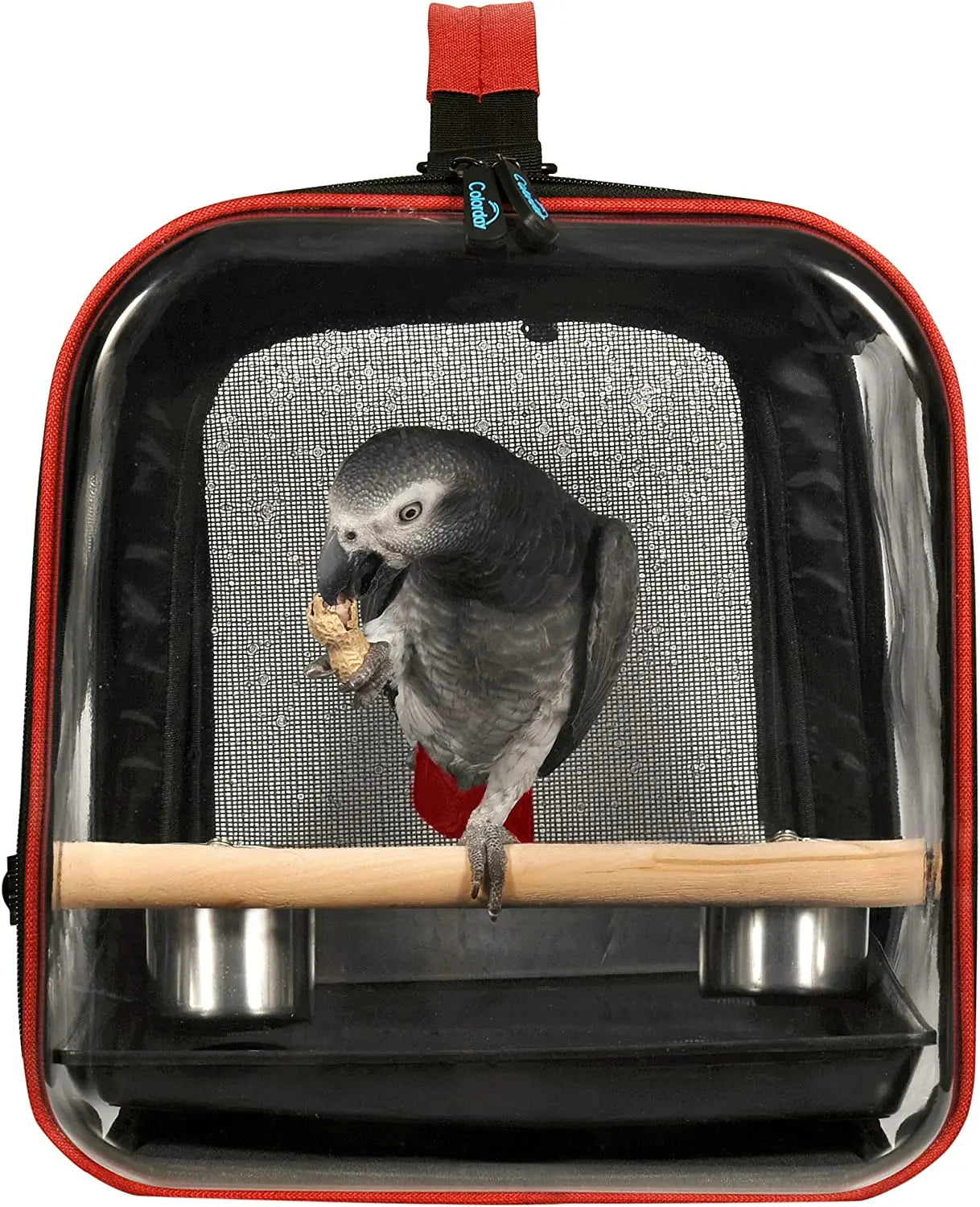 Bird Carrier Bag  Bird Travel Cage with Stand, Lightweight Backpack for Parrot, Colorday Portable Bird Travel  Lightweight  Bag,