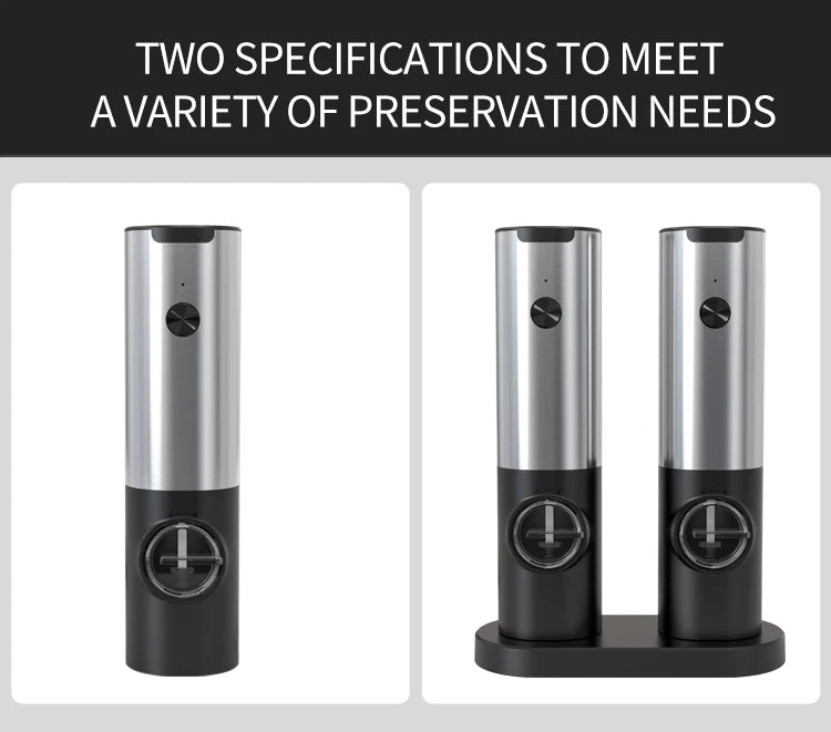 1/2pcs Automatic Pepper Grinder Salt And Pepper Grinder USB Rechargeable Adjustable Coarseness Spice Mill for Kitchen Tool