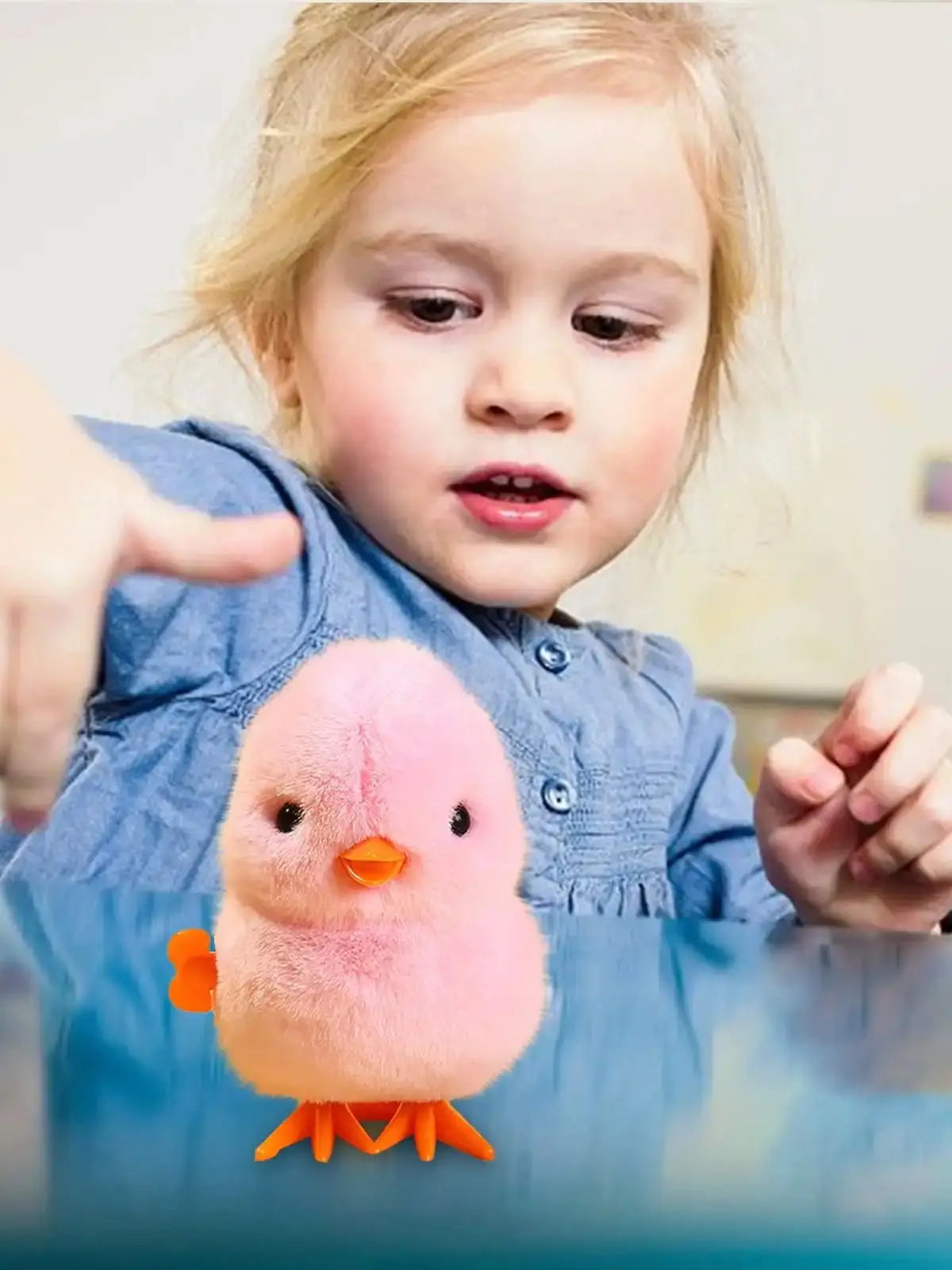 1Pc Cute Wind Up Plush Chicken Duck Toy Clockwork Jumping Chick Furry Animal Toy Kids Easter Party Favor Baby Gift