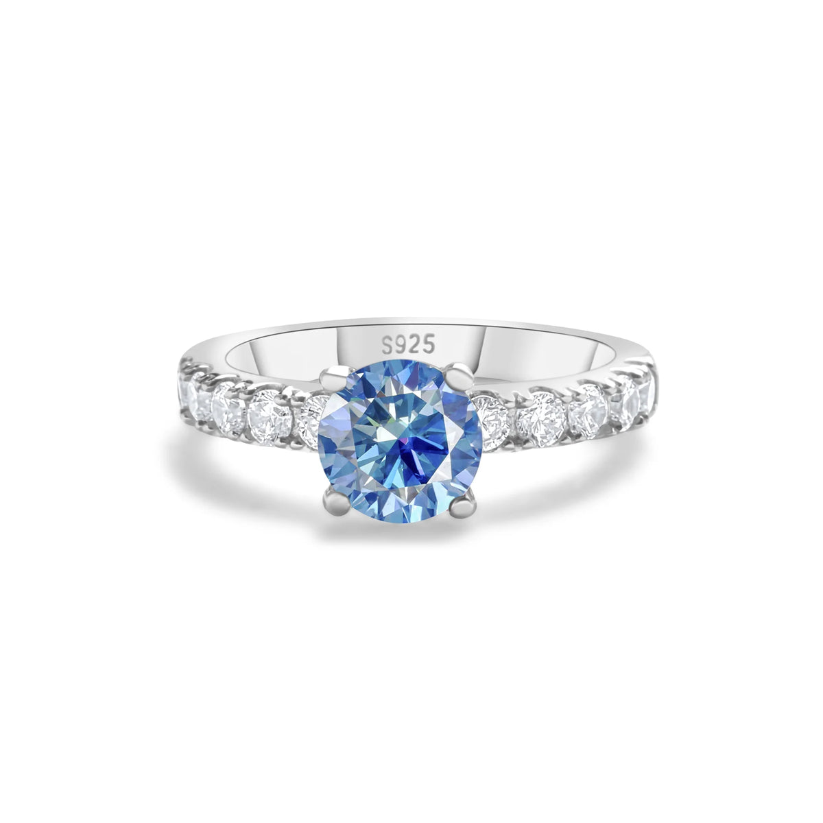 1.0 Carat Simple Design Moissanite Ring with 4 Claw S925 Sterling Silver Women's Engagement Band Fashion Fine Jewelry Gift