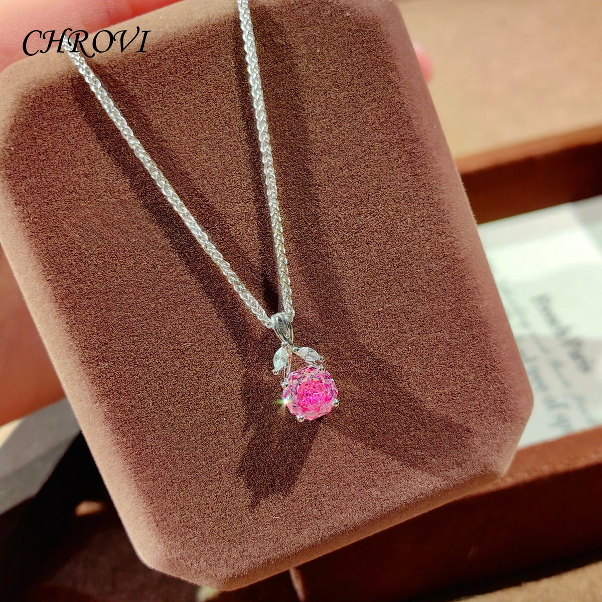 925 Sterling Silver Octagonal Millennium Rose Cut Necklace Pendant Diamond Stud Earrings Colorful Ring for Women Jewelry