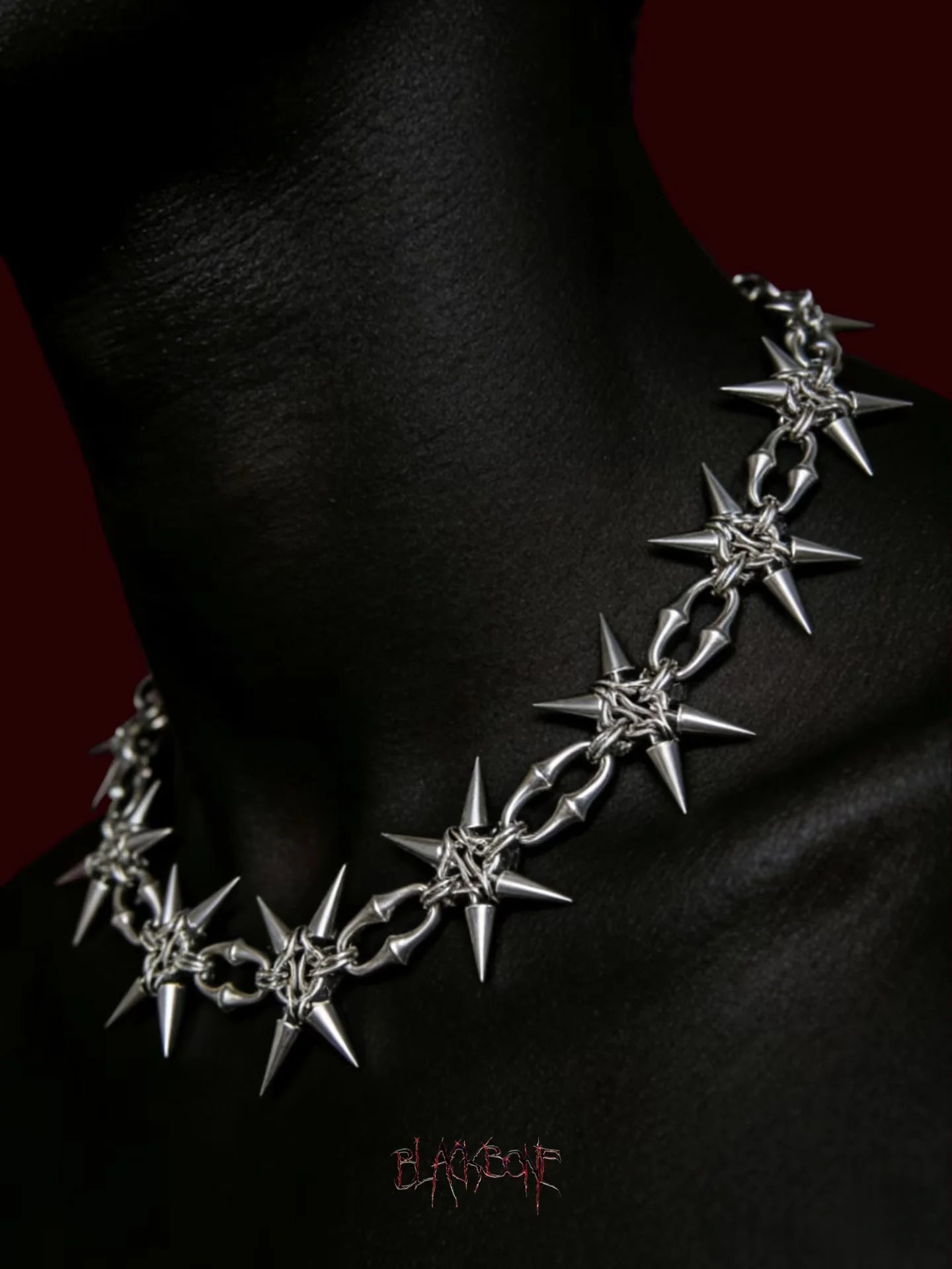 Punk Grunge Rock Rivet Clavicle Chain Cool Fashion Handmade Geometric Necklace Goth Charm Jewelry Hip Hop Accessories Gift