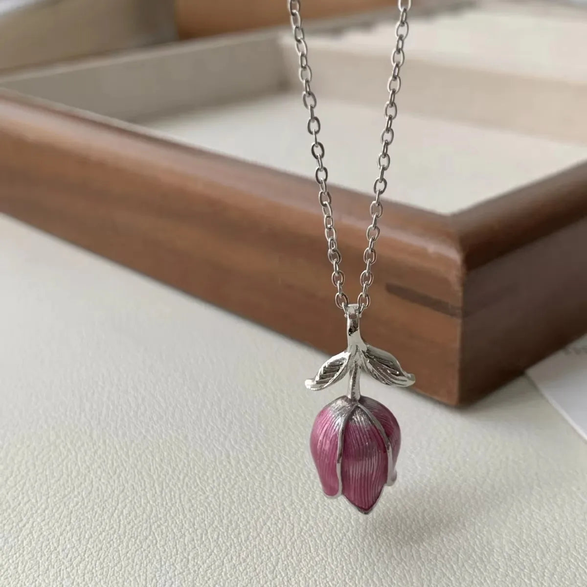 PANJBJ 925 Sterling Silver Onyx Necklace for Women Girl Concise Individuality Fashion Jewelry Birthday Gift Dropshipping