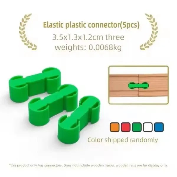 All Kinds Connectors Wooden Train Track Accessories Universal Plastic Building Blocks Adapters Fit for Brand Wooden Track Toys